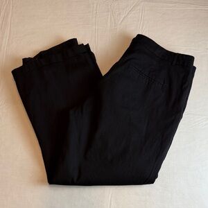 Lucca Women's Black Lined Cropped Cuffed Pants Size XL